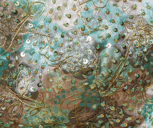 Sahaana/Blue Chanderi printed silk