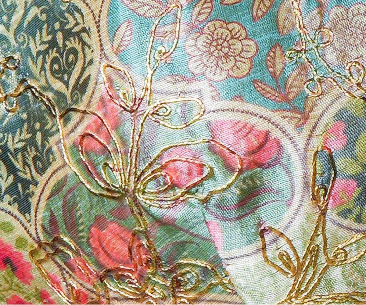 Saahana/Chanderi printed silk