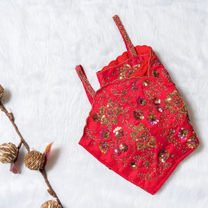 Saahana/Crop top with pure silk